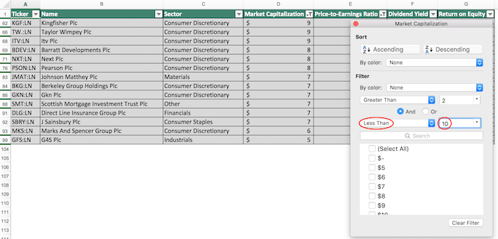 FTSE 100 Stocks Excel Tutorial 11 - Sure Dividend Sure ...